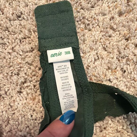 Aerie Green Lightly Lined Wireless Bra 36B - Picture 8 of 9